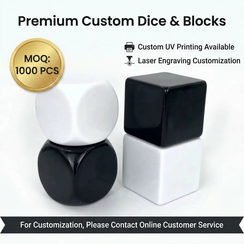 Custom 20mm 6 Sided DIY Plastic Acrylic Blank Cubes Dice Blank for Painting Round Corner square Corner for One Piece Price