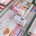 Creative Timeline and Paper Tape Release Washi Tape Set DIY Hand Account Decoration Stickers 6 Rolls