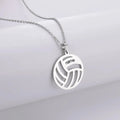 Volleyball Necklace for Women Men Boy Child Kid Personalized Custom Name Sports Pendant Stainless Steel Jewelry Gift