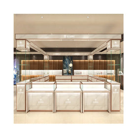 Luxury Design Pedestal Glass Showcase Cabinet Watch Kiosk LED Lighting Waterproof Finish Aluminum Gold/Silver/Rose Gold Marble