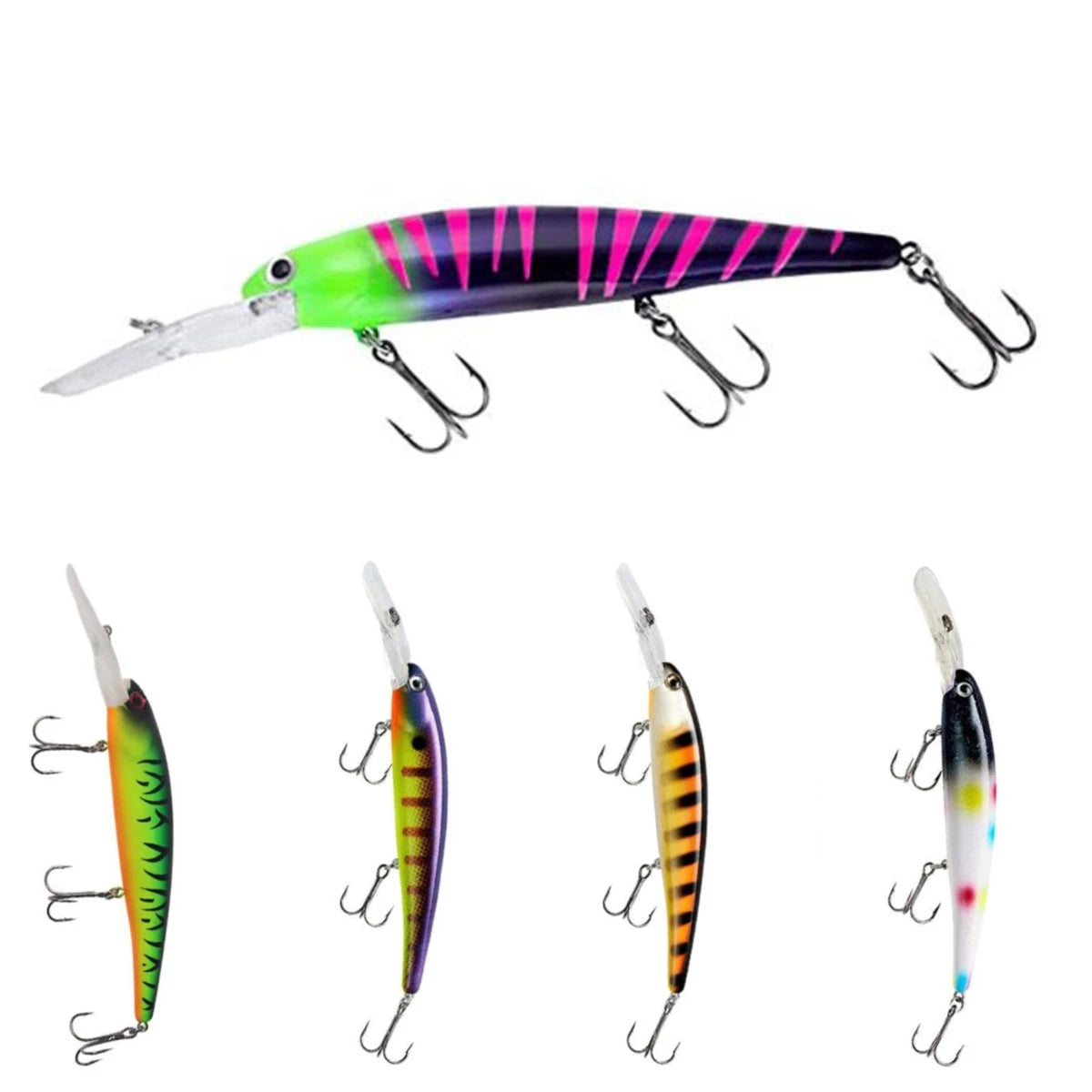 TOPRIGHT  M062 120mm 20g Minnow Fishing Lure for Bass Bandit Walleye Deep Diver Pesca Bass Long Casting Fishing Lure