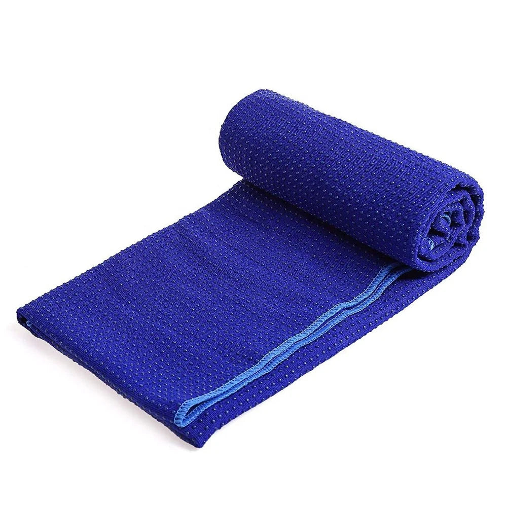 Custom Wholesale Quick Dry Yoga Towel Non-Slip Soft Knitted Microfiber with Silicon Dots for Hot Sports
