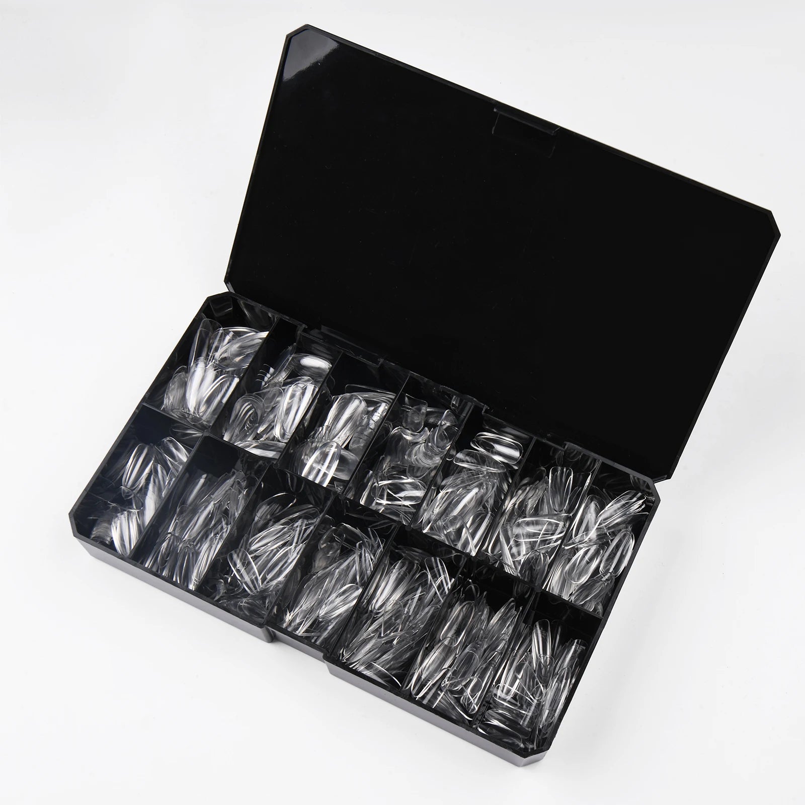 Private Label Custom Clear Nail Tips Full Cover Round China Wholesale Artificial Fingernails Nail Tips 560 Pcs With Box