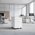 Colored Side Pull White Steel Movable Password Lock Steel Movable Storage Cabinet Mobile Pedestal Filing Cabinet