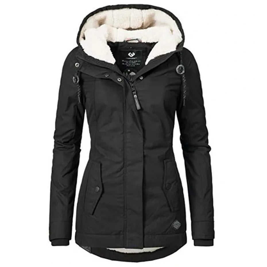 Women Winter Thicken Warm Coat Female Autumn Hooded Plus Size Basic Jacket Outerwear Slim Long Ladies Chaqueta