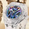 Custom Logo Fashion Luxury Mens Watch 3ATM Waterproof Glass Watchcase Automatic Mechanical Watch