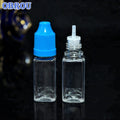 OBROU Empty Pet Plastic 10ml 15ml 30ml Rectangular Essential Oil Dropper Bottle 10ml 15ml Eye Drop Bottles