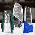 ADL Marble Stone Customized Engraved Rectangle Trophy Award Championship Volleyball Personalized Tournament Trophies Crystal