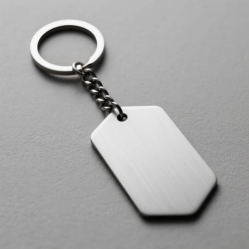 Wholesale Personalized Key Rings Stainless Steel Blank Key Chain Custom Logo Metal Tag Keychain Accessories
