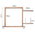 Carpet Tack Tufting Frames Wooden Durable 70x70cm Natural Easy Self Assembly with Yarn Holder