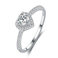 Fashion Popular Wholesale Price High Jewelry S925 Sterling Silver love Heart Engagement Wedding Ring