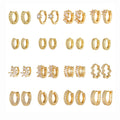 Jachon Luxury Designer Zirconia Earring Fine Jewelry Earrings 18k Gold Hoop Huggies Earrings for Women