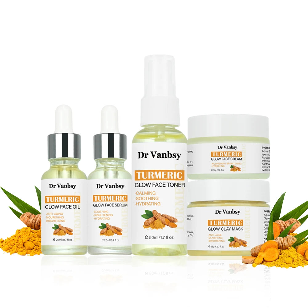 Wholesale Hot Sale Turmeric Toner Turmeric Dark Spot Remover Toner Turmeric Skin Toner Skin Care Set
