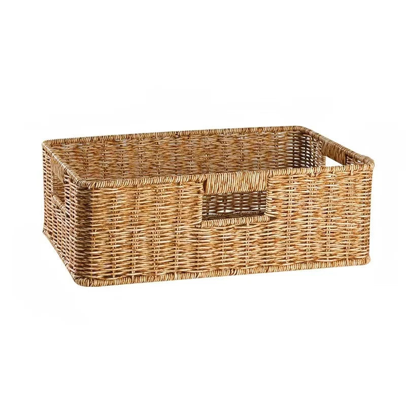 Household Clothing Rattan Environmental Towel Wardrobe Hotel Storage Basket for Daily