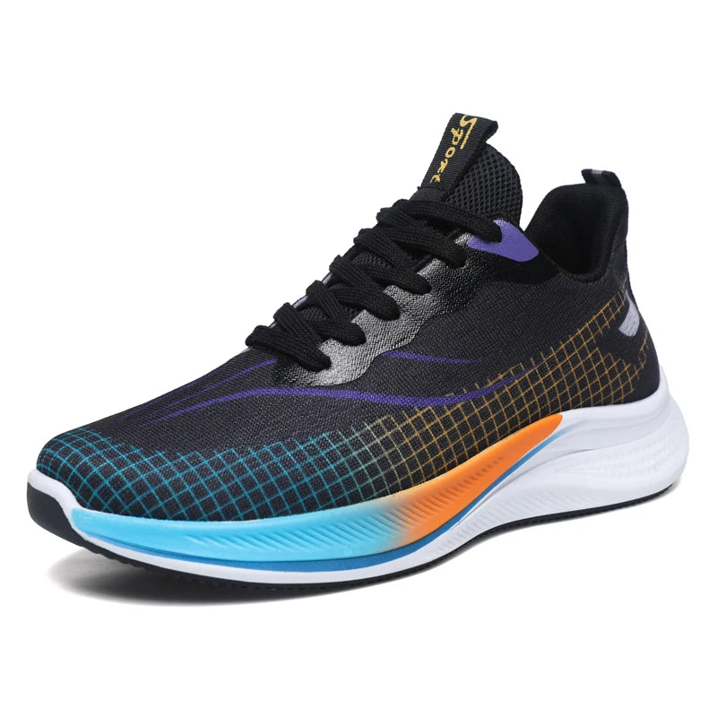 Trendy Wholesale Men Sport Sneakers Platform Summer Soft Athletic Trainers Leisure Breathable Outdoor Stock Running Casual Shoes