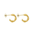 Wholesale 18K Gold C-Shaped Studs Bulk Minimalist Stainless Steel Earrings for Women & Retailers