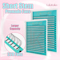 Abonnie Heat Bonded Premade Volume Fans Flat Short Stem Premade Lash Fan Tray 0.07Mm 3D 4D 5D 6D 10D Faux Mink Pre Made Lash Fan