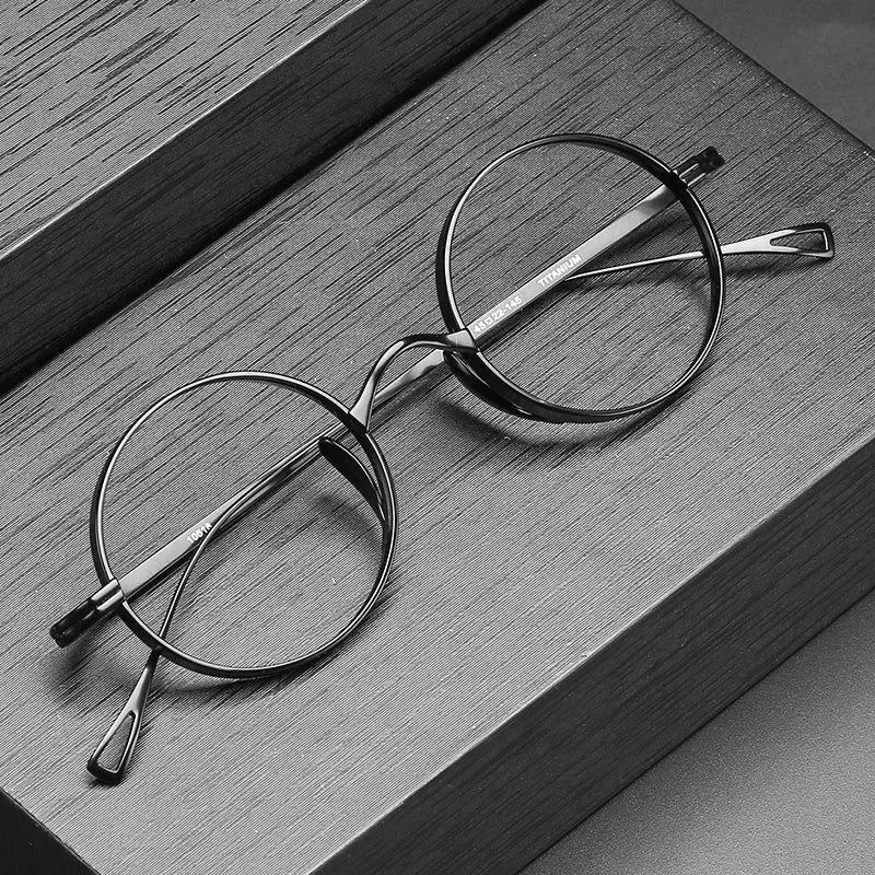 10518 Patchwork Round Clear Lens Unisex Designer Optical Reading Eyeglass Frames