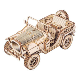 CPC Certificated Robotime Rokr Assemble Educational Toys MC701 Army Field Car Model 3D Wooden Puzzles for Drop Shipping