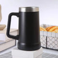 Large Tumbler Stainless Double Wall Vacuum Insulated Beer Tumbler Thermos Cup With Handle Custom Logo