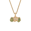 CN284 Brass Cubic Zircon  Pendants  Necklace Men's Hip Hop Necklace Party Jewelry Gift
