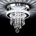 Modern Crystal Ceiling Light Raindrop Crystal Chandeliers Led Crystal Pendant Light Chandeliers for Hallway Entrance Foyer