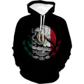 Fitspi Men Women Long Sleeve Hoodie Sweatshirt Mexico Flag 3d Print Casual Hooded Pullover Wholesale