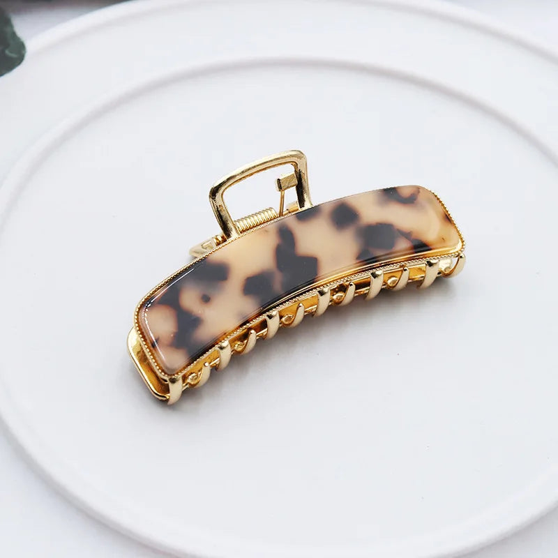 European and American Arc Acetate Hair Claw Clips Accessories Hairpin Back of the Head Shark Metal Large Hair Claw Clips