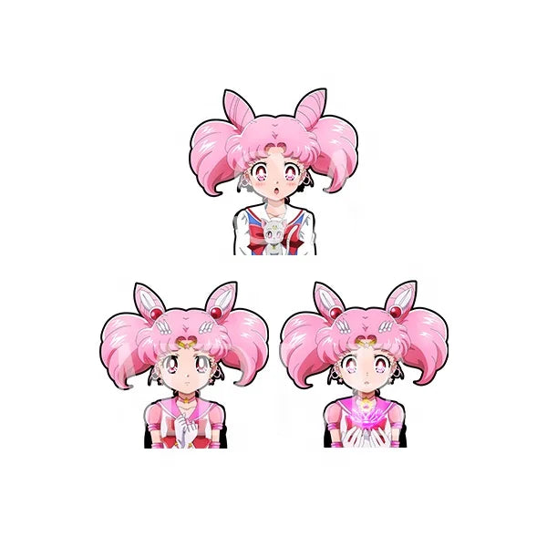 Chibiusa Anime Cute Girl Stickers Creative Car Sticker Notebook Waterproof Decal Wall Decor Kawaii Lenticular Stickers