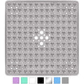53x53cm Square Non-Slip Shower Mat Machine Washable with Suction Cups and Drain Hole Safe Durable Bathroom Mat for Toilet Shower