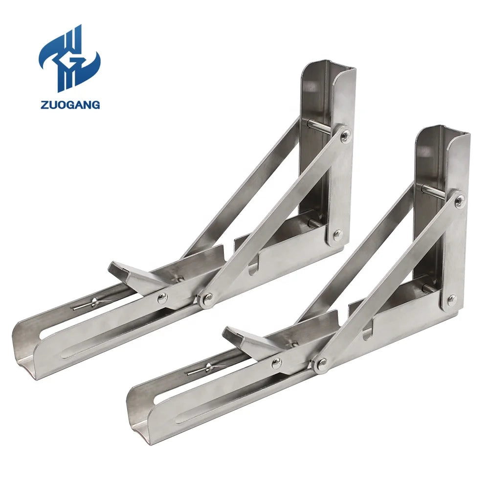 Zuoang Heavy-Duty Metal Folding Brackets Durable and Non-Rust Steel for Table and Wall Mounted Shelves