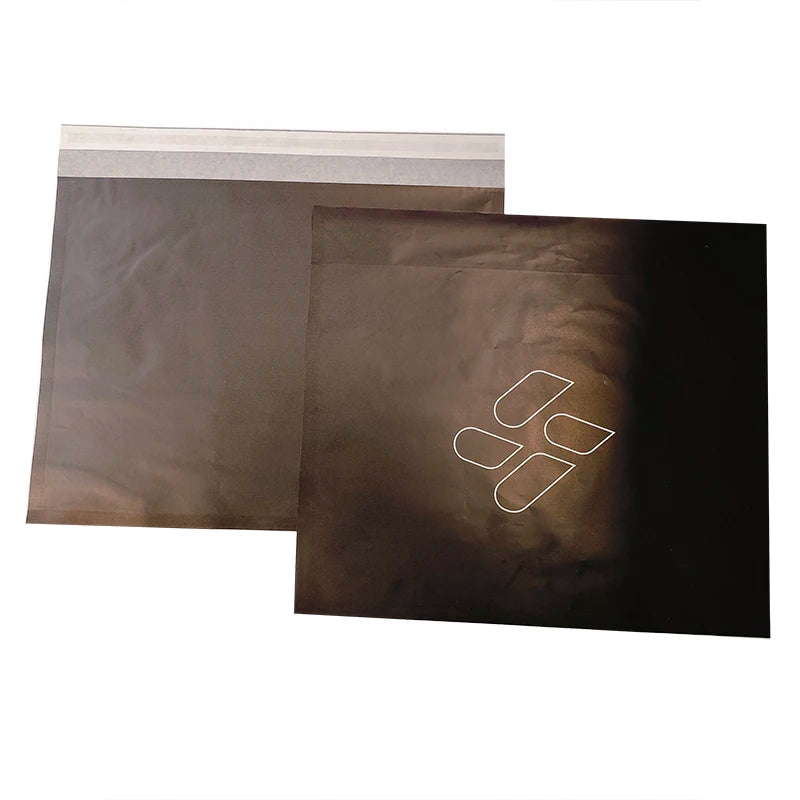 100% Biodegradable Classic Waxed Coated Glassine Paper Bag Recyclable Socks Clothing Shoe Envelope Adhesive Seal Black