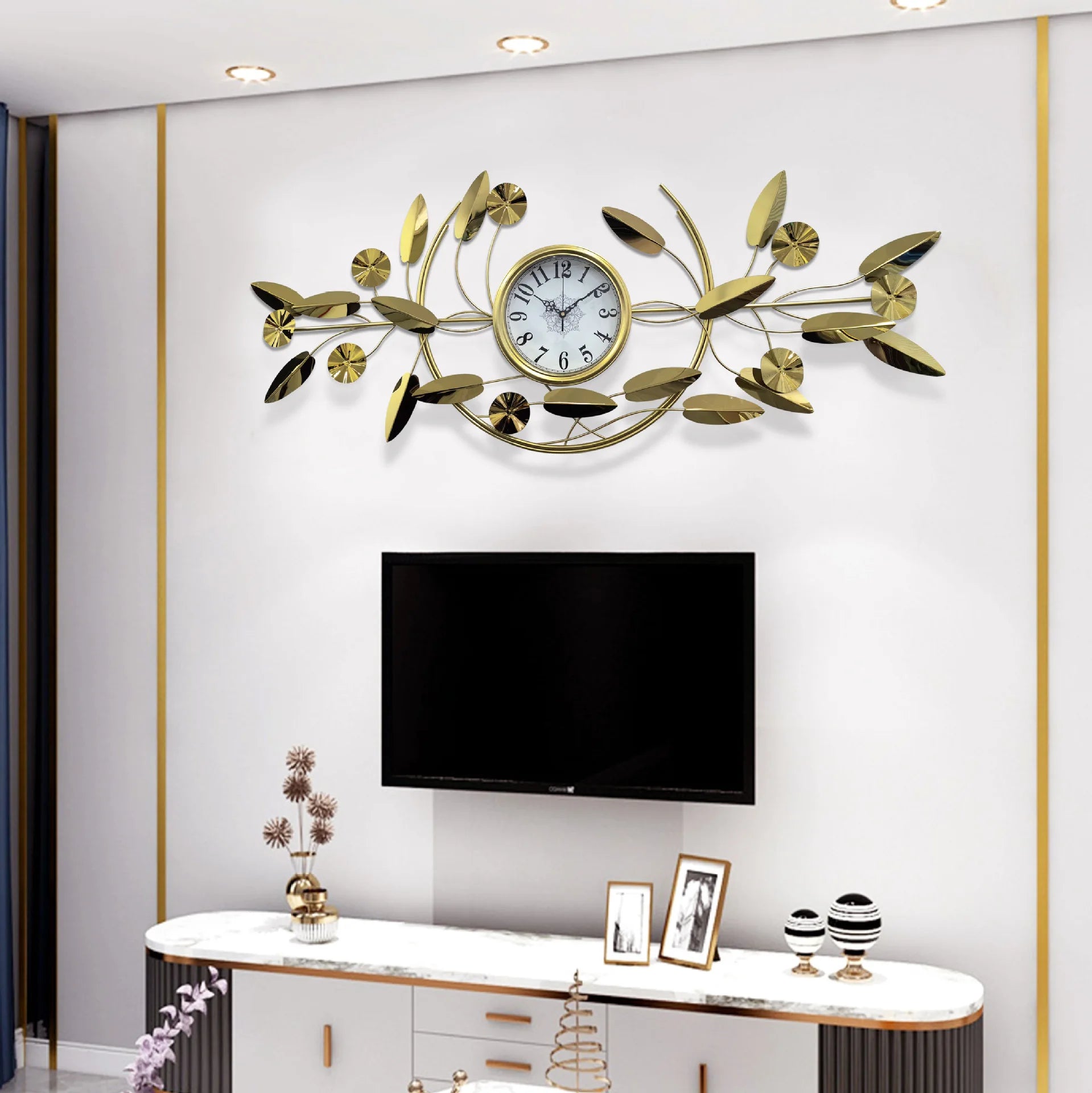 High Quality Modern Flower Wall Clock 3d Metal Wall Art Decoration China Wall Art Decor for Home Living Room Bedroom