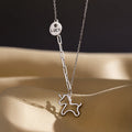 Sterling Silver 925  Cute Unicorn Cartoon  Pendant Charm Necklace for Kids
