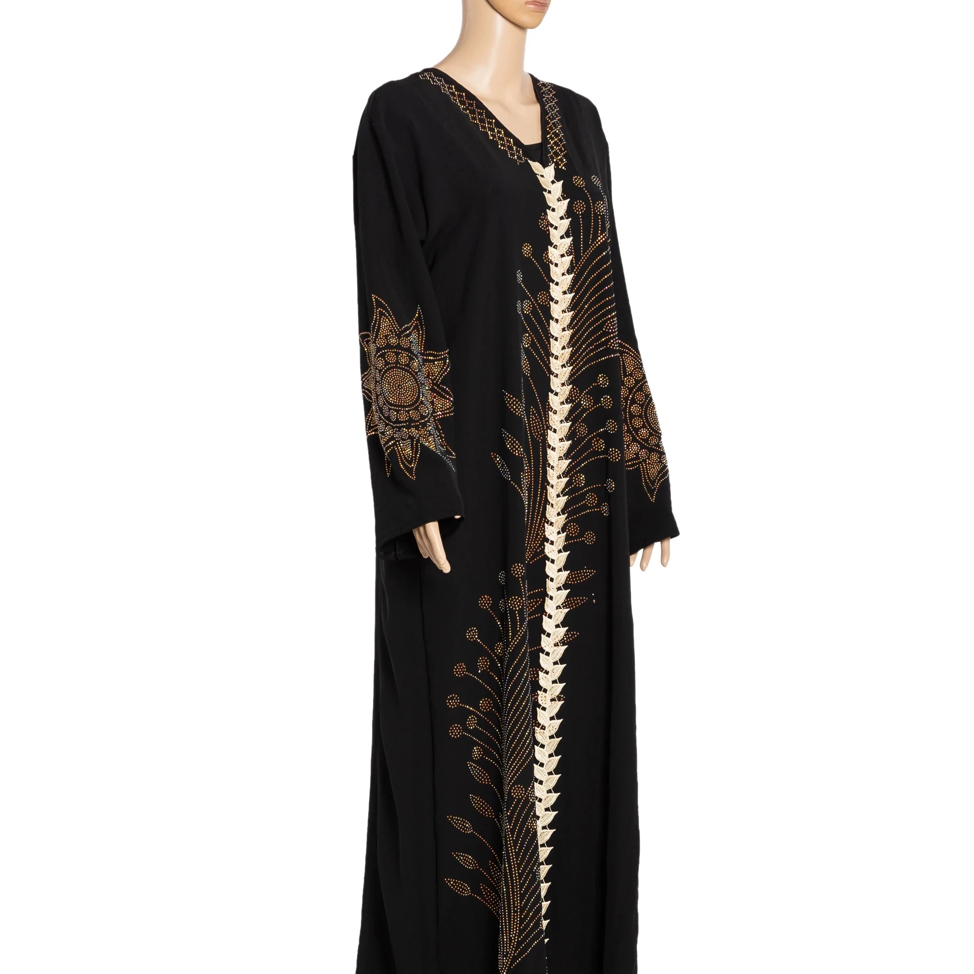 CCY Fashionable Traditional Embroidered Abaya Robe Muslim Dubai Prayer Black Luxury Long Dress Kaftan African Women Clothing