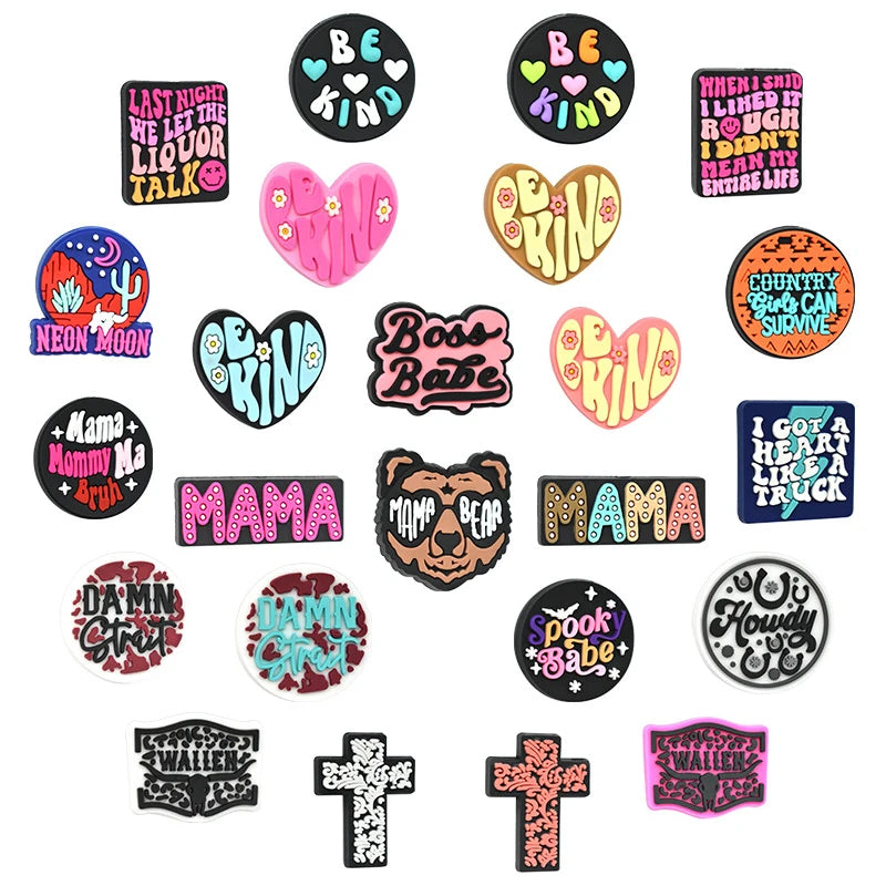 Wholesale Custom Silicone Focal Beads for Pen Teacher Cute Pen Charms Diy Pen Making