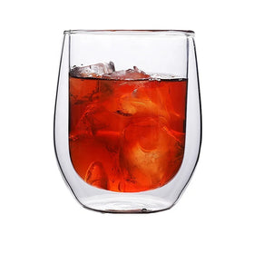 Double Wall Glass Cup Egg Shape Double Wall Glass Thermo Cup for Gift Glass Coffee Cup