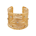 Unisex Fashionable Punk Geometric Zinc Alloy Gold Plated Bangles for Parties