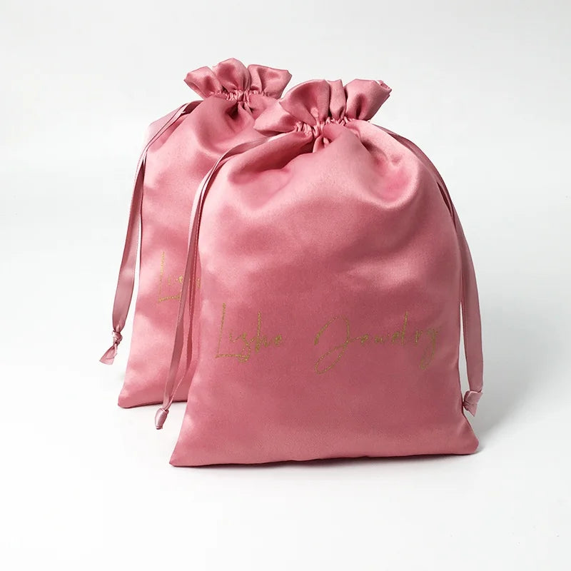Unique Custom Logo Printed  Mini Gift for Earrings Rings Necklace Packaging Bag Jewelry Pouch