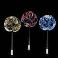 China Wholesale Cheap Colorful Mens Suits Fabric Brooch Flower Lapel Pins