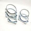 2" Exhaust Pipe Clamp Galvanized Steel U Bolt Saddle Clamp with Plat Band for Vehicle Muffler / Catback Pipe