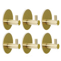 Stainless Steel Door Hook Gold Towel Hook Self-Adhesive Wall Hooks for Kitchen Bathroom Accessories