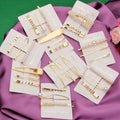 Fashion Women's Hair Clip Set Daily Use Decorative Bobby Pins with Pearls Plain Metal Hairpins