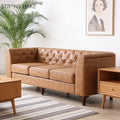Italian Style Couch Living Room Modern Luxury Lounge Suite Antique Vintage Home Faux Leather Leisure Sectional Sofas Set