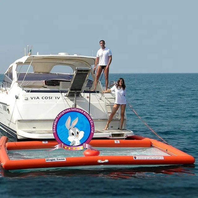 Inflatable Floating Swimming Pool With Net for Yacht Inflatable Water Park Games