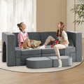 22Pcs Modular Kids Play Couch Floor Sofa for Children  Convertible Foam and Floor Cushion for Boys and Girls