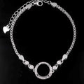 Sterling Silver 8mm/9mm/10mm Semi Mount Bracelet Empty Frame Blank Setting S925 Base Holder Without Center Stone for DIY Inlay