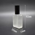 10ml 15ml 30ml Matte Frosted Black clear Red Rectangular Flat square Perfume Glass Bottle With 13/415 Spray Pump and Cap