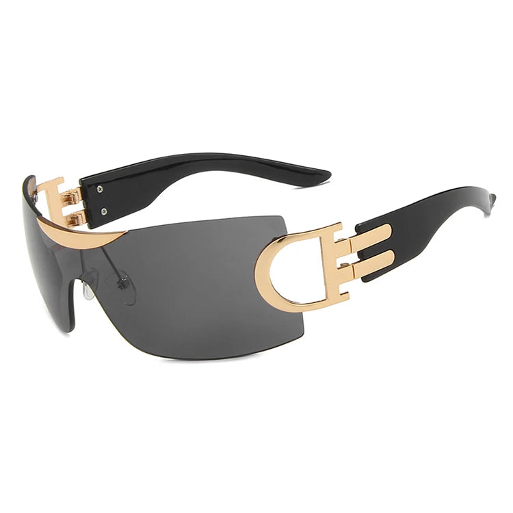Youth Wide Frame Pc Rimless 2025 Luxury Shades Lunette Sport Fashion Eyewear Uv400 Men Women Classic Sun Glasses Sunglasses