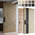 Britain Modern Hotel Villa Solid Wood External Pivot Door Luxury Main Front Smart Locks Exterior Security Door